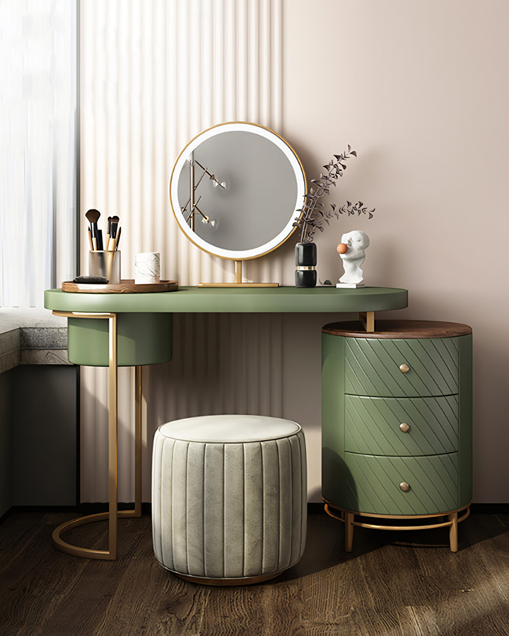 Tandy Dressing Table, Green/ White/ Black | The Most Popular Green Dressing  Table  Le Di Vita