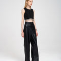 Cropped Rhinestone-embellished Metallic Thread Cotton-blend Tweed Top
