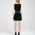 Metallic-thread Cotton-blend Tweed Mini Skirt