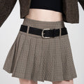 Pleated Tartan-print Mini Skirt