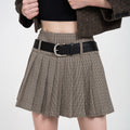 Pleated Tartan-print Mini Skirt