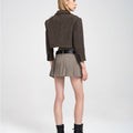 Pleated Tartan-print Mini Skirt