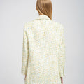 Notched Lapel Cotton-blend Tweed Jacket