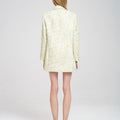 Notched Lapel Cotton-blend Tweed Jacket