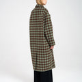 Leisure Plaid Pattern Double-breasted Wool-blend Overcoat
