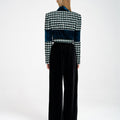 Heart-design Metallic Drawstring Wide Leg Pants