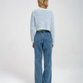 Floral-embellished Lace-trimmed Cotton-blend Cardigan