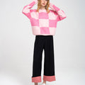 Turn-up Wide-leg High-rise Suit Trousers