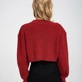 Ribbed Dropped-waist Knit Cardigan