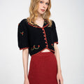 Ribbed High-waist Knitted Mini Skirt