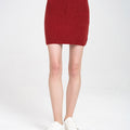 Ribbed High-waist Knitted Mini Skirt