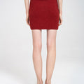 Ribbed High-waist Knitted Mini Skirt