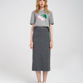 Cable-knit High-rise Midi Dress