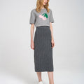 Cable-knit High-rise Midi Dress
