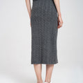 Cable-knit High-rise Midi Dress