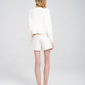 Rhinestone-embellished Imitation Mink Fur Cardigan