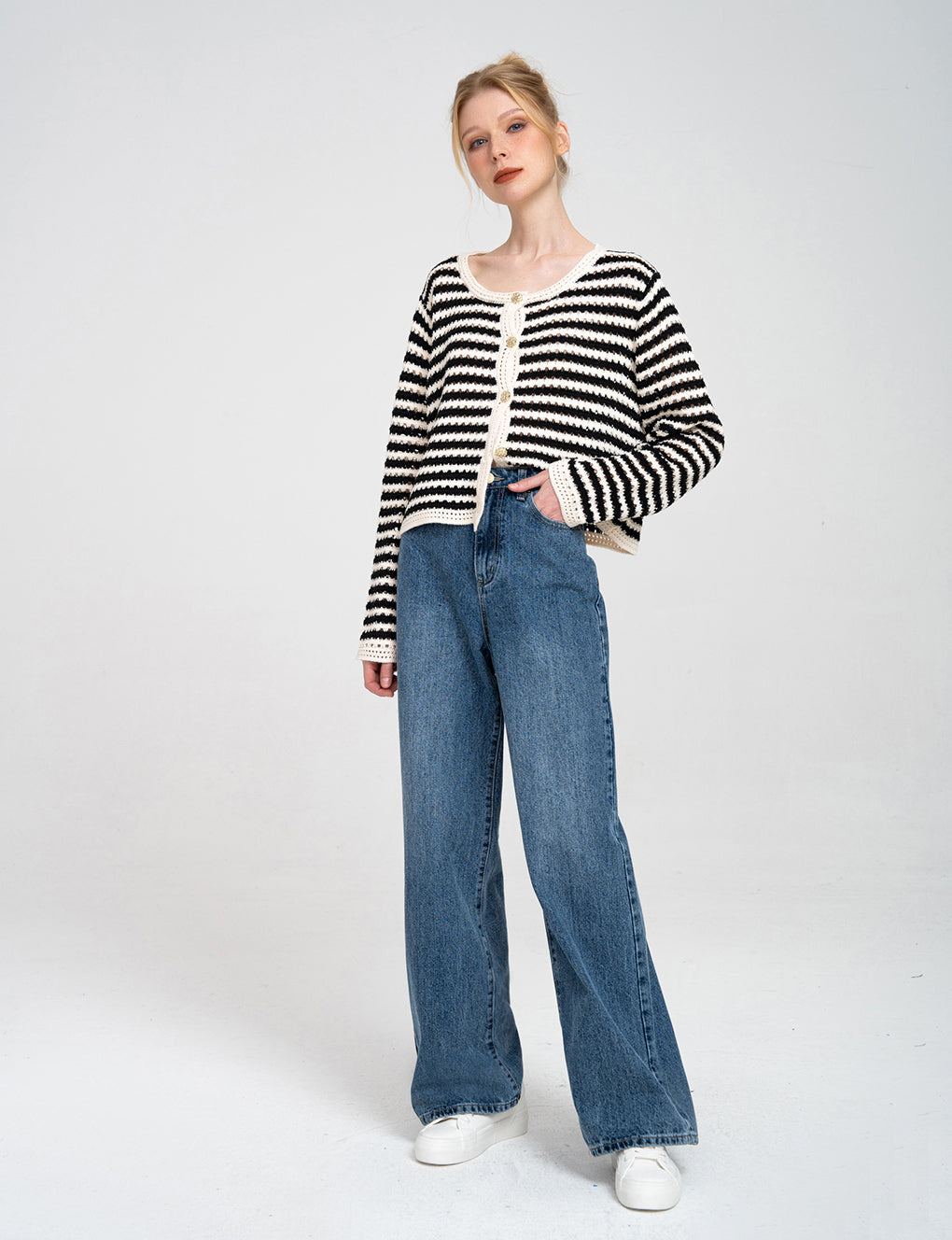 Wide-leg High-rise Denim Jeans