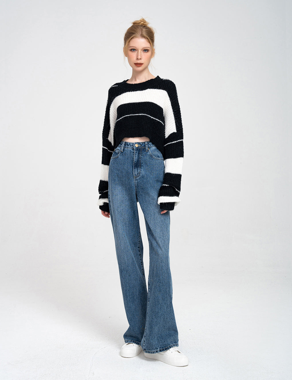 Wide-leg High-rise Denim Jeans