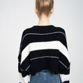 Striped Cropped Chunky Knit Jumper