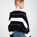 Striped Cropped Chunky Knit Jumper