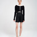 Ribbed Stretch Knit Cardigan and Top Set