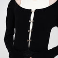 Ribbed Stretch Knit Cardigan and Top Set