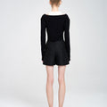 Ribbed Stretch Knit Cardigan and Top Set