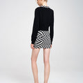 Twisted Checked Knitted Wool-blend Mini Skirt