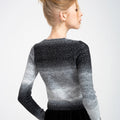 Gradient Pattern Square Neck Wool-blend Sweater