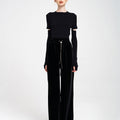 Detachable-sleve Knitted Top