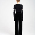 Detachable-sleve Knitted Top