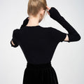 Detachable-sleve Knitted Top