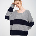 Oversized Striped Wool-blend Jumper