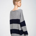 Oversized Striped Wool-blend Jumper