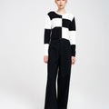 Cropped 2 Colour-block Wool-blend Jumper
