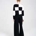 Cropped 2 Colour-block Wool-blend Jumper