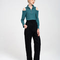 Sequin-embellished Tweed Tapered Pants