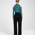 Sequin-embellished Tweed Tapered Pants