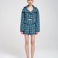 Cropped Detachable-sleeves Zip-trimmed Jacket
