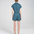 Cropped Detachable-sleeves Zip-trimmed Jacket