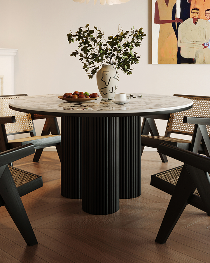 Jen Round Dining Table, Sintered Stone