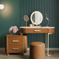 Chloe Green Dressing Table With LED Mirror
