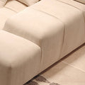 Fanny Large White Three Seater Corner Sofa