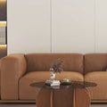Louis Round Coffee Table, Wood & Glass