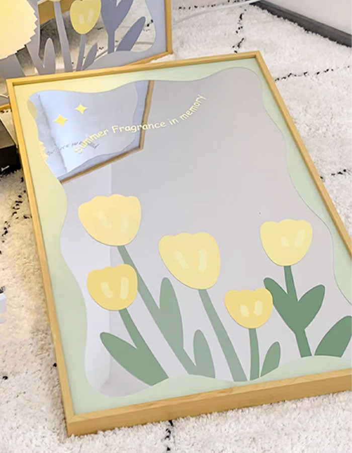 Tulip Acrylic Arc Mirror, Rectangle