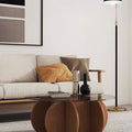 Louis Round Coffee Table, Wood & Glass