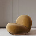 Pacha Accent Lounge Chair With Armrest, White Boucle