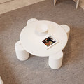 Bonee Round Coffee Table, White