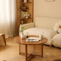 Penny Rattan Coffee Table, Wood