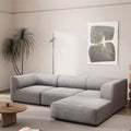 Jesse Three Seater Corner Sofa, Green Velvet